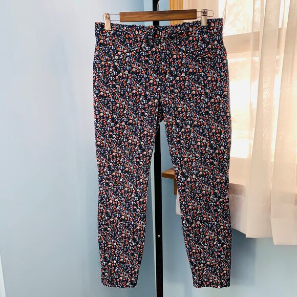 GAP Floral Skinny Ankle Pants Size 6R - Picture 2 of 7